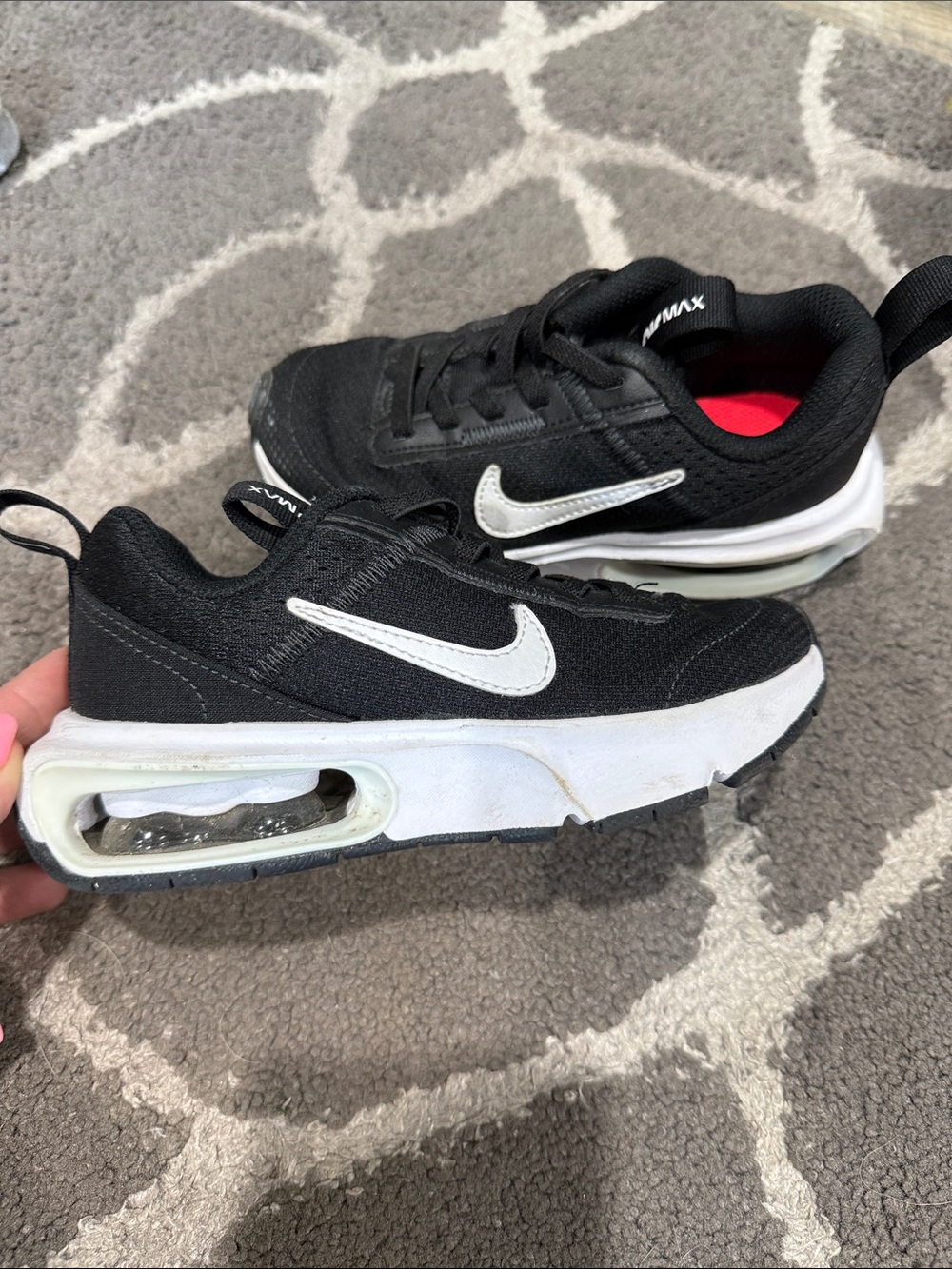 Nike Black and White Kids' Air Cushion Sneakers